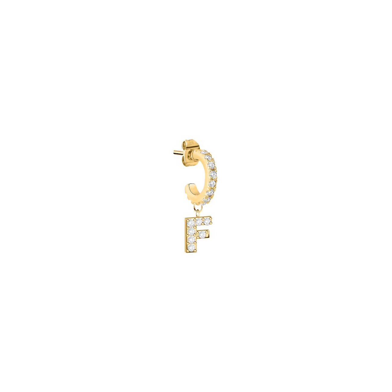 La Petite Story Mono Orecchino Donna, Collezione Exigo, in Ottone, PVD La Petite Story Mono Orecchino Donna, Collezione Exigo, in Ottone, PVD