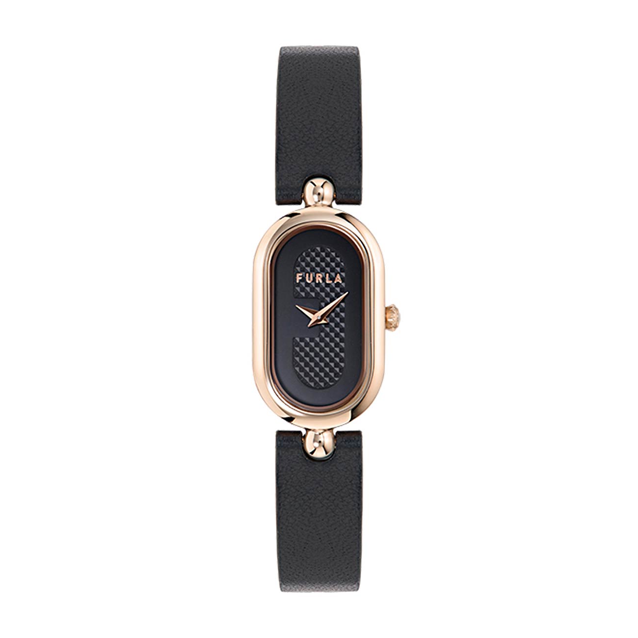腕時計 FURLA Corona Watch for women Amazon.com: FURLA ICON Shape Black Genuine Leather Strap Watch