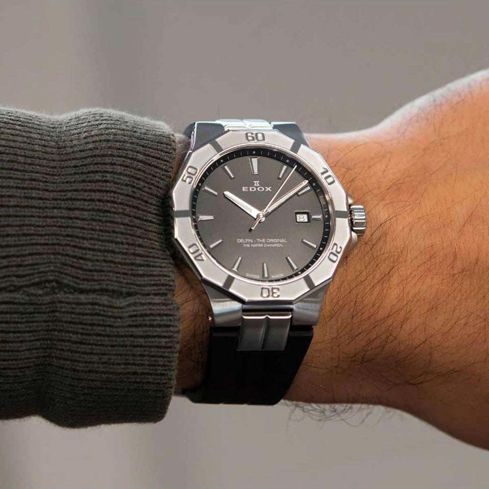 Edox Delfin Men's Watch (53021-3CA-NIN) – WatchClick