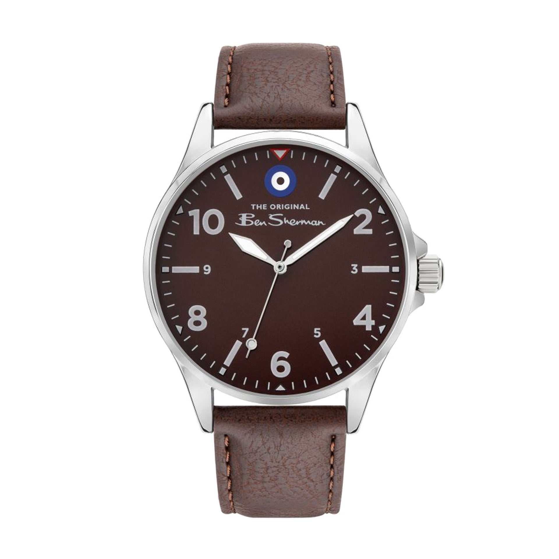 Ben Sherman Brown Strap Watch Dark Navy Dial Wallet Set Gents Watch