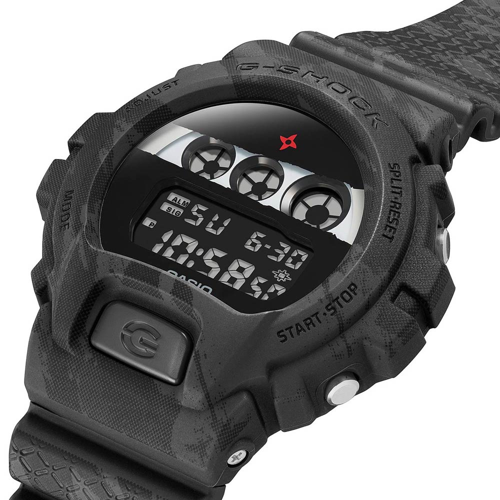 Casio G-Shock DW-6900NNJ-1ER Orologio Digitale Uomo, Nero, 20 Bar, Cronometro E Allarme, Ispirato Ai Ninja