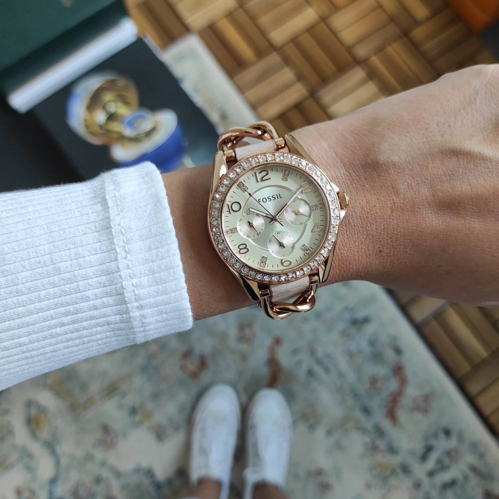 Fossil Uhren Fossil Damenuhr Riley Silber Fossil Uhren Fossil