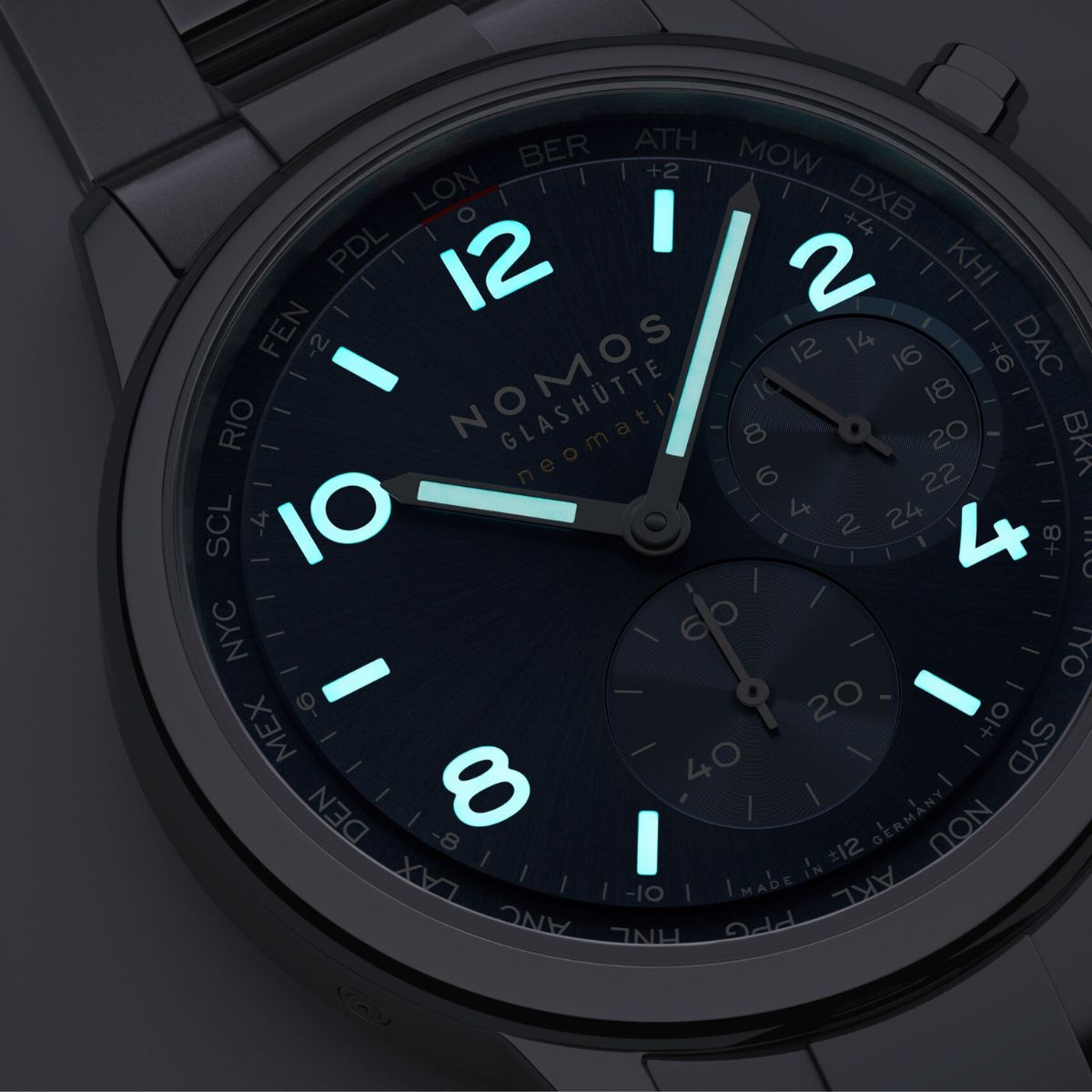 NOMOS Club Sport Neomatik Worldtimer Blue NOMOS790