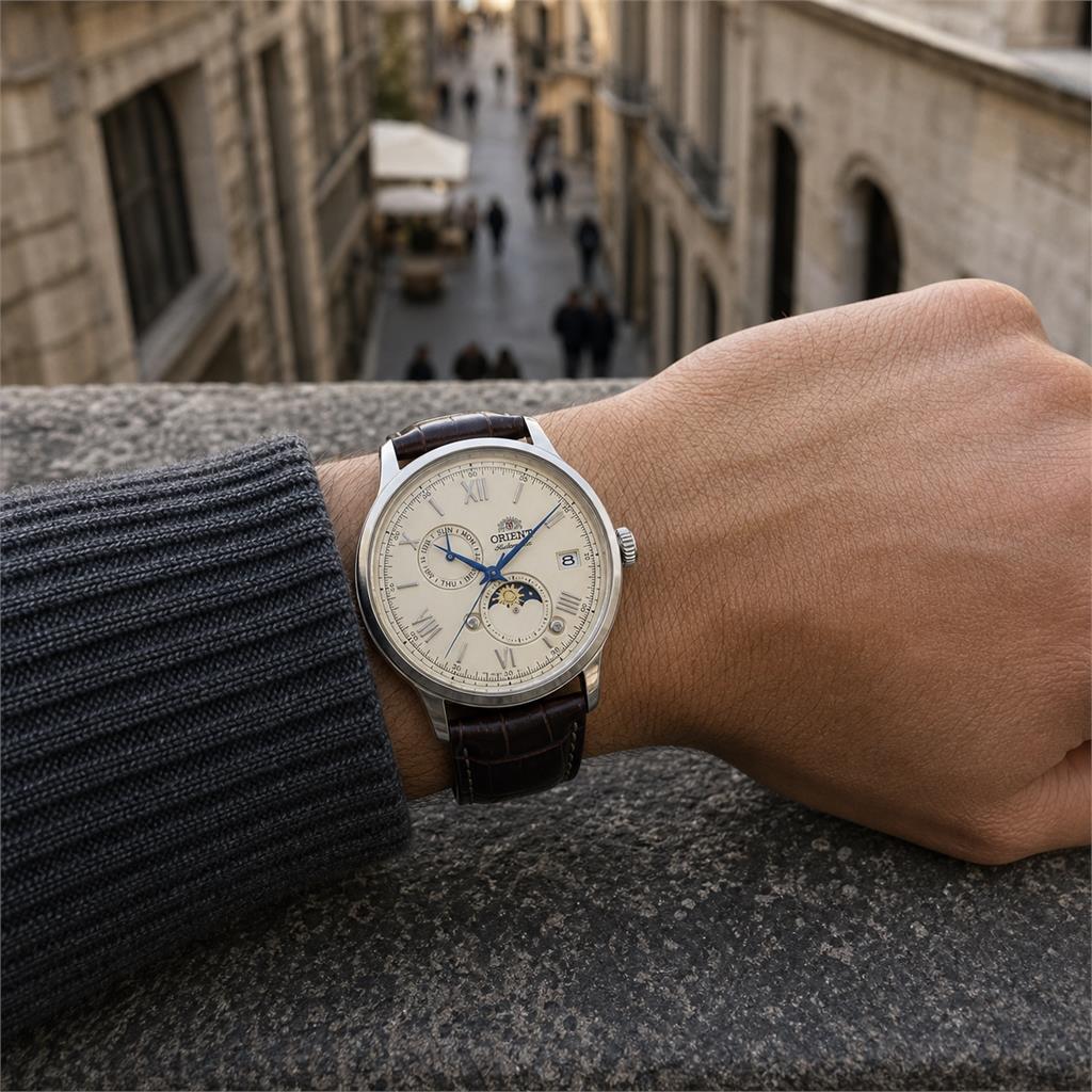 Orient Bambino Sun & Moon RA-AK0803Y30B